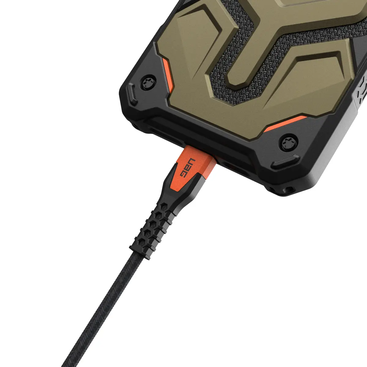 UAG Urban Armor Gear Rugged Kevlar Kabel USB-C auf USB-C 60W 1,5m schwarz/orange