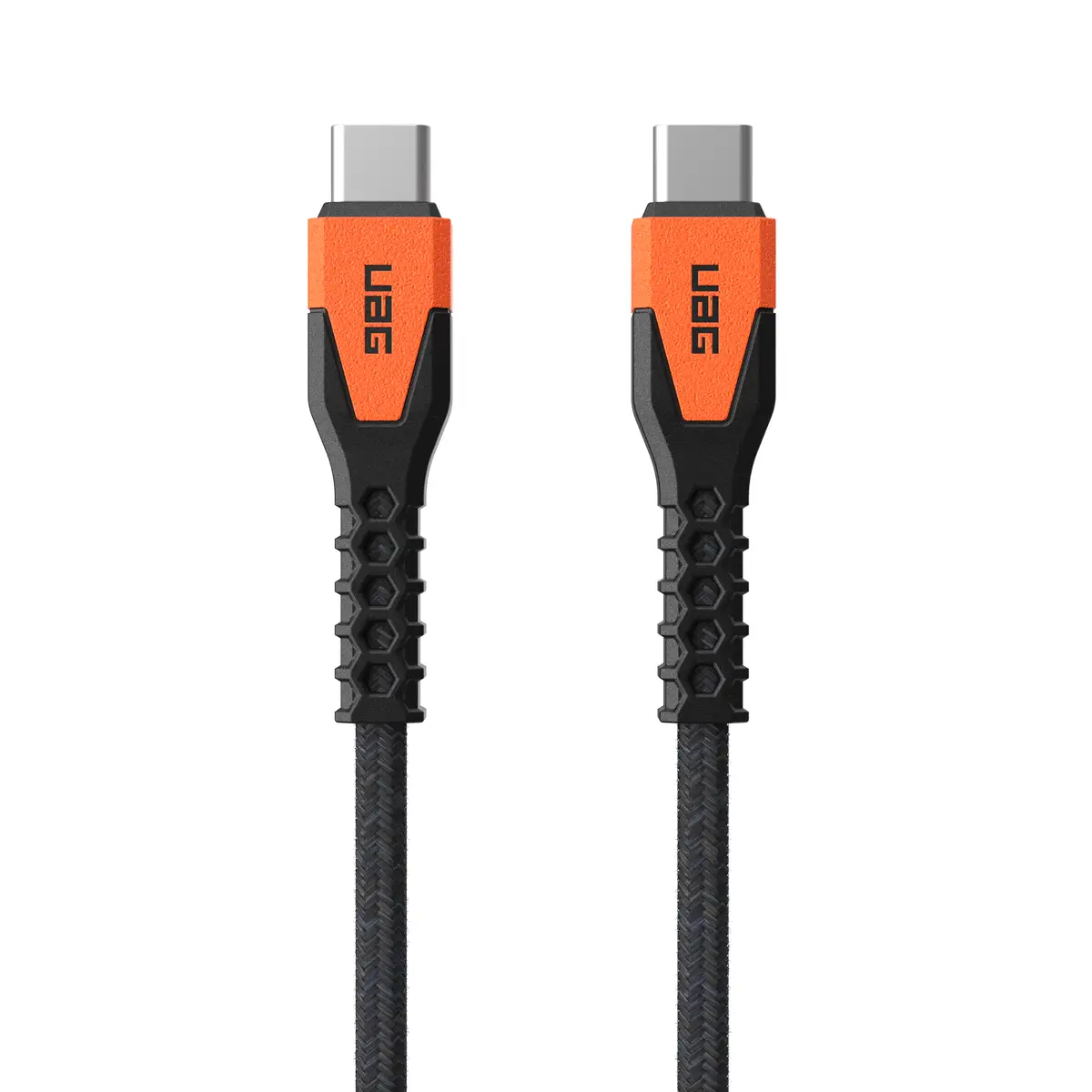 UAG Urban Armor Gear Rugged Kevlar Kabel USB-C auf USB-C 60W 1,5m schwarz/orange