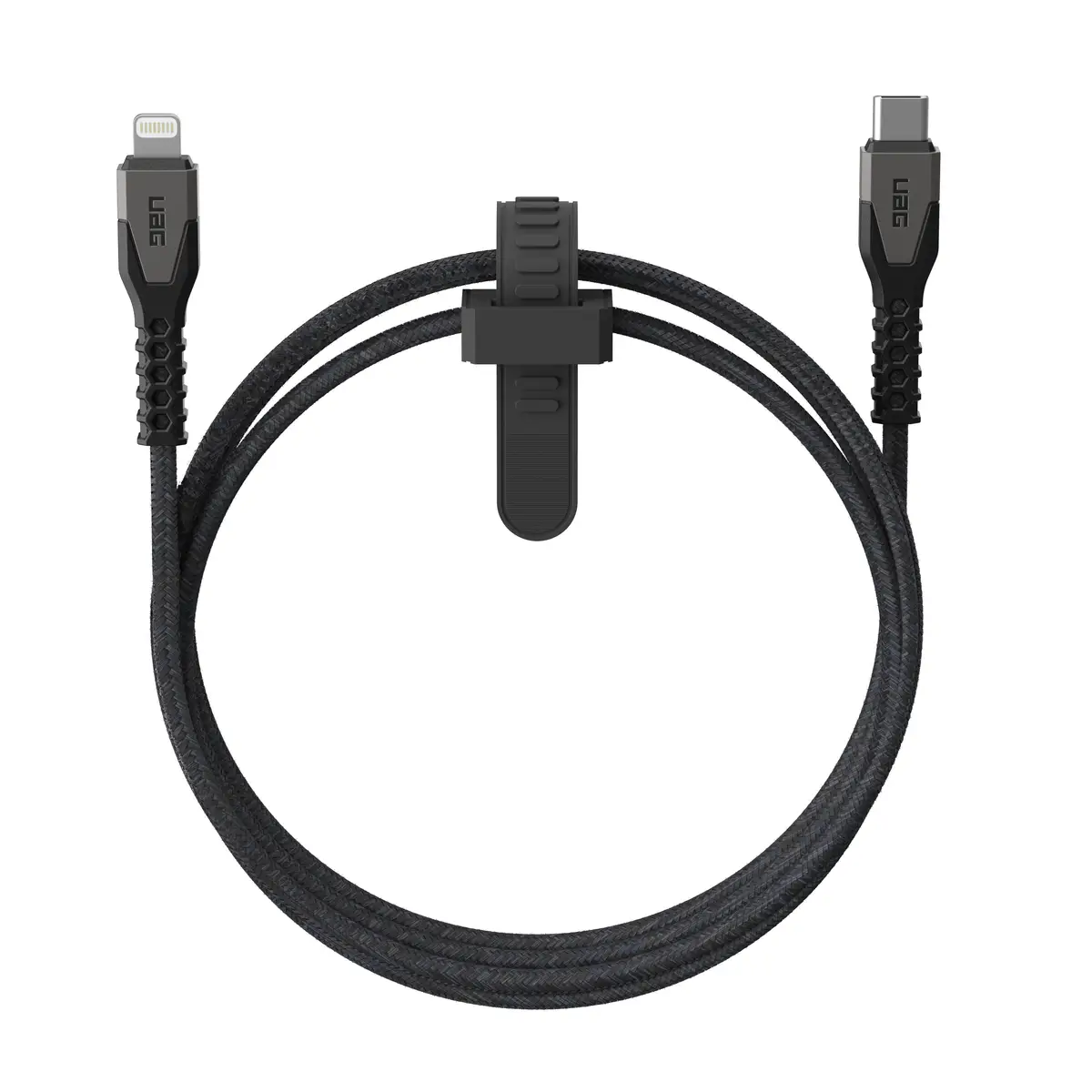 UAG Urban Armor Gear Rugged Kevlar Kabel USB-C auf Lightning 30W 1,5m schwarz/grau