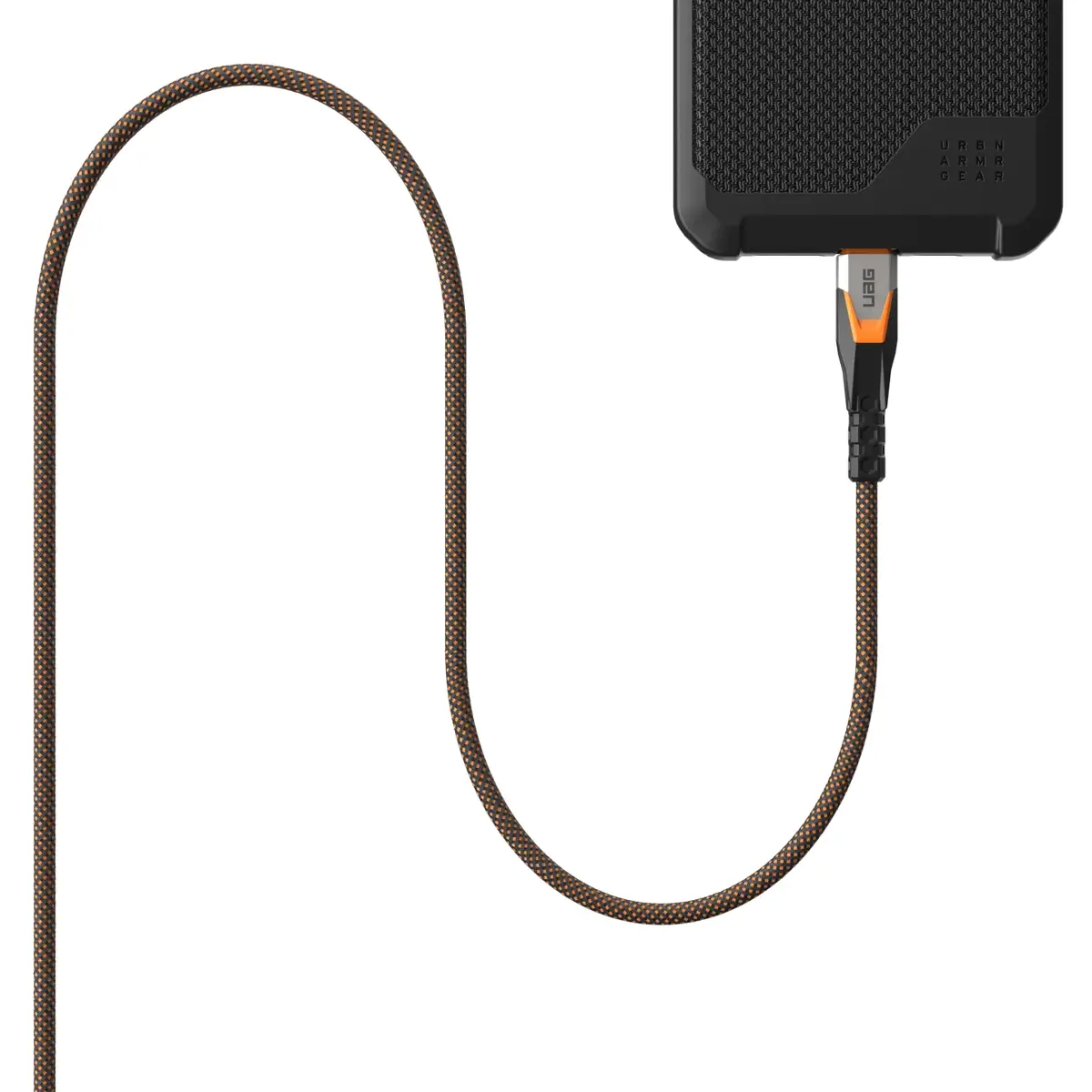 UAG Urban Armor Gear SRGE Rugged USB 3.2 Gen2 Kabel USB-C auf USB-C 240W 0,75m schwarz/orange