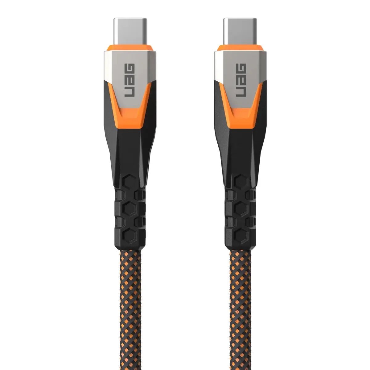 UAG Urban Armor Gear SRGE Rugged USB 3.2 Gen2 Kabel USB-C auf USB-C 240W 0,75m schwarz/orange