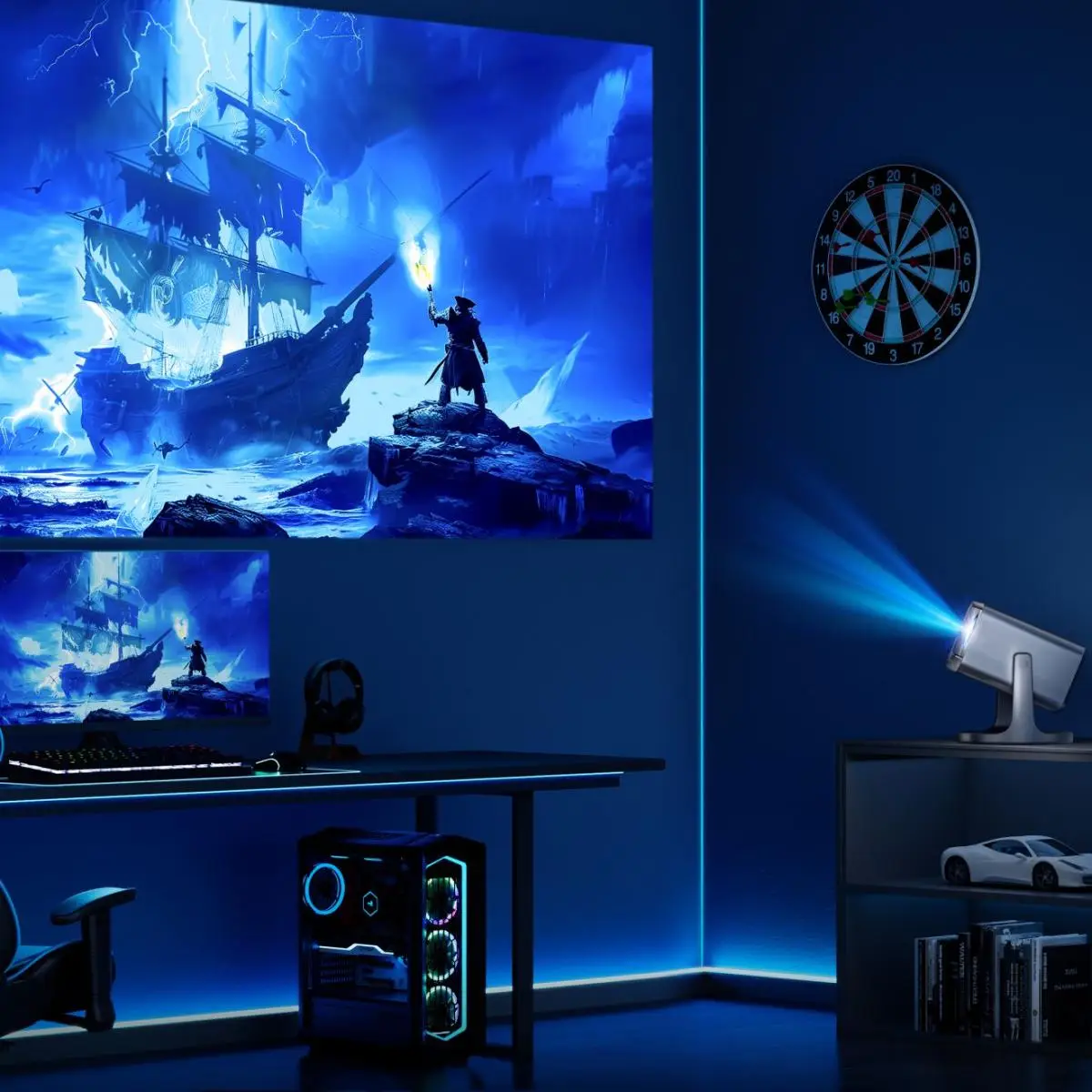 C2 Pro Smart Mini-Projektor 4K Ultra HD 3840x2160 2000:1 16:9 ≤ 60 ms