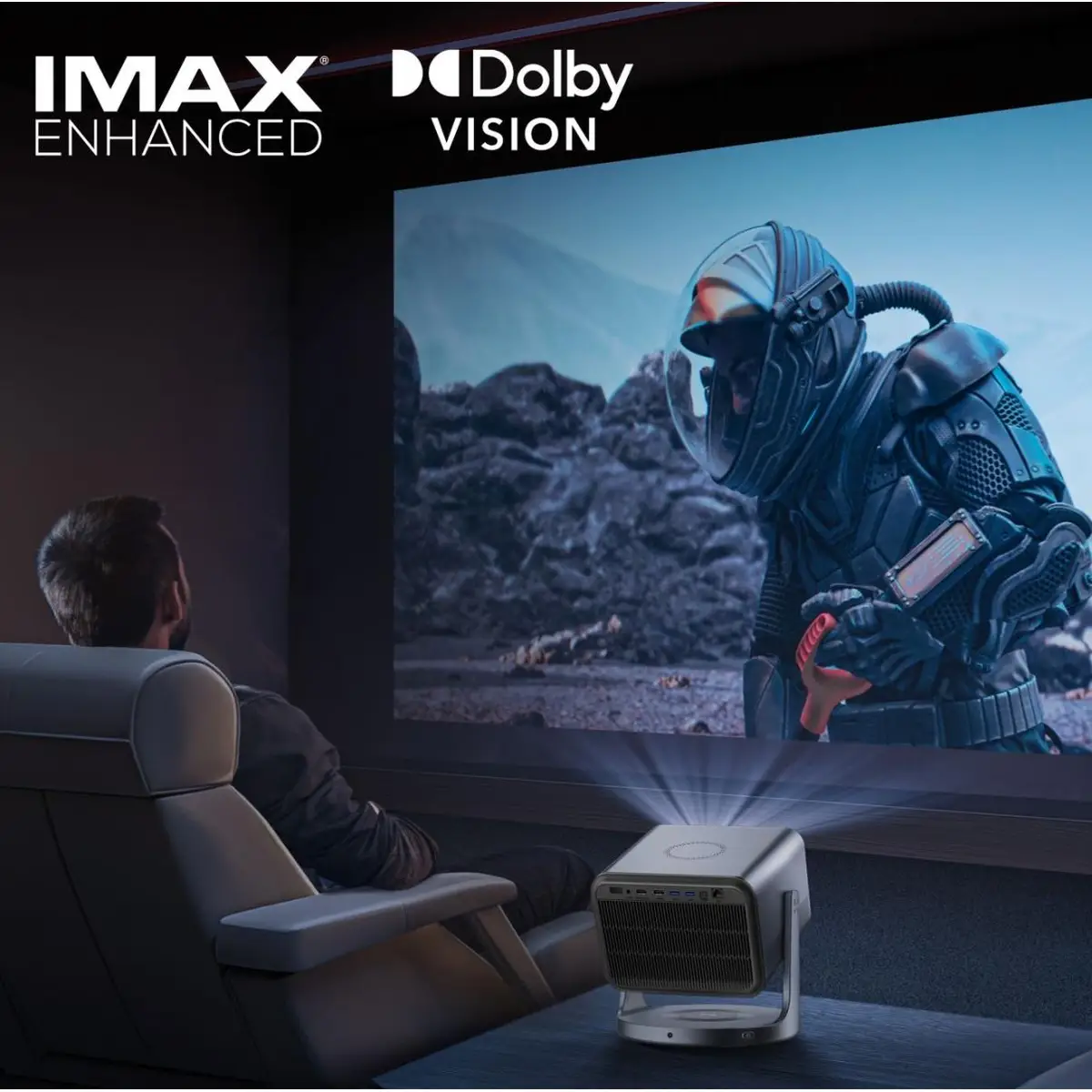 C2 Pro Smart Mini-Projektor 4K Ultra HD 3840x2160 2000:1 16:9 ≤ 60 ms