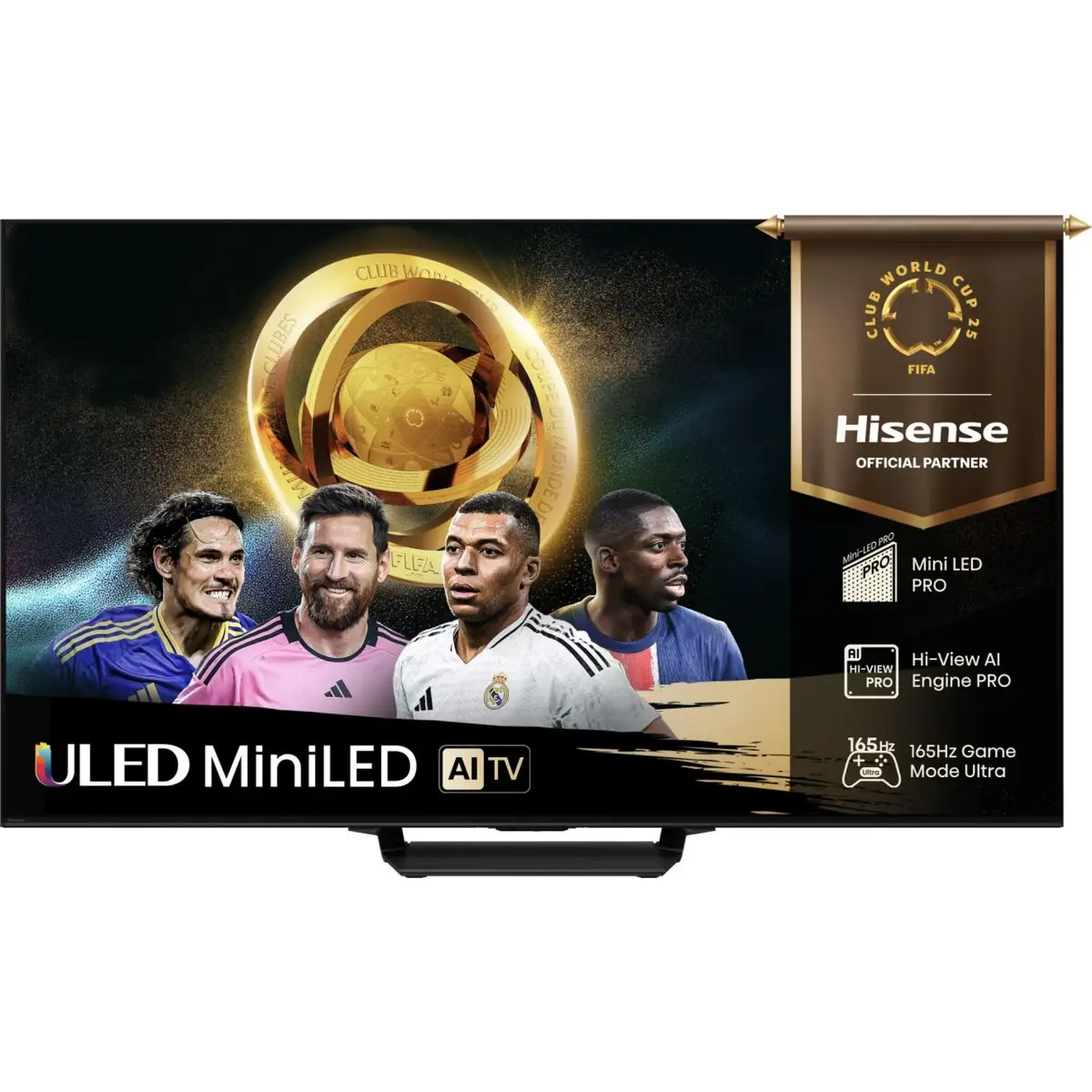 85U7Q PRO ULED Smart TV 85" 215cm 4K Ultra HD 3840x2160 165Hz 178 ° 16:9 2000:1 6 ms Matt-Schwarz