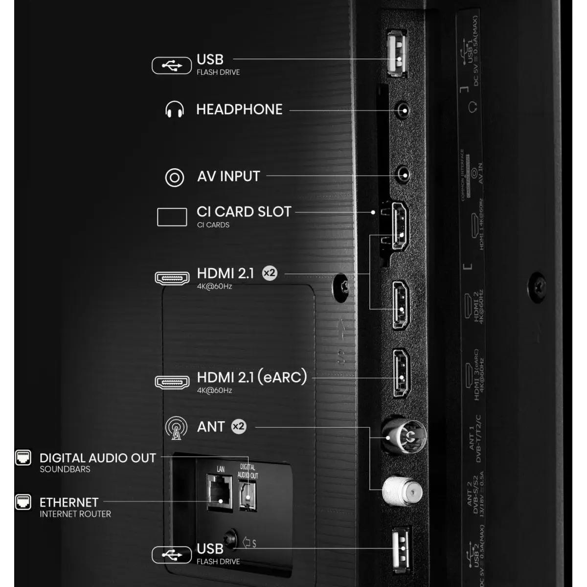 75E77Q QLED Smart TV 75" 189cm 4K Ultra HD 3840x2160 60Hz 178 ° 16:9 1200:1 6 ms Matt-Schwarz