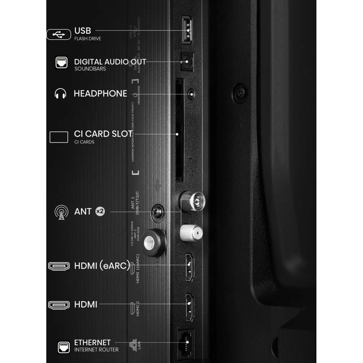 40A4Q FHD Smart TV 40" 100cm 1920x1080 178 ° 16:9 5000:1 9,5 ms Matt-Schwarz