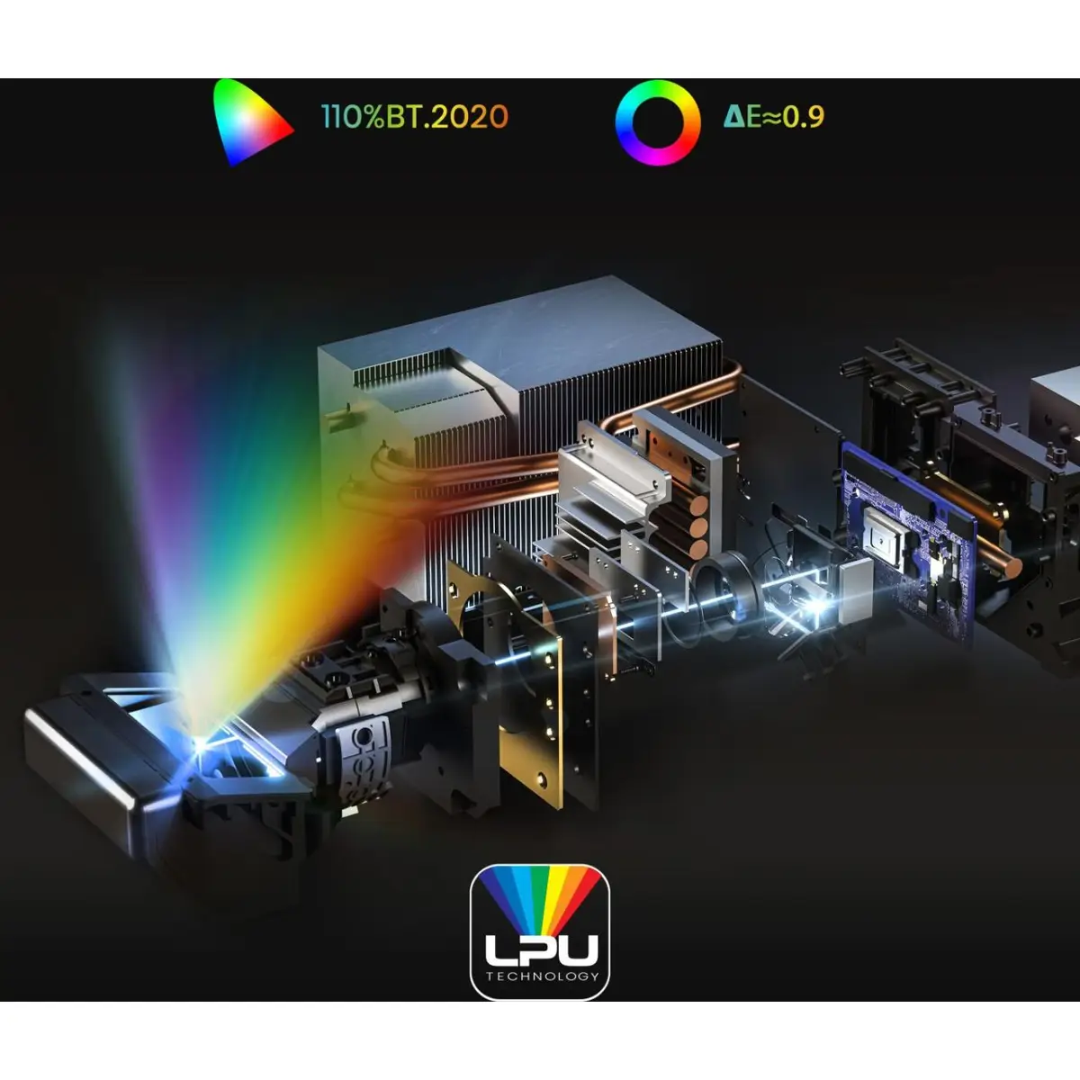 4K Smart Laser Cinema PT1 80"-120"4K Ultra HD 3840x2160 60 Hz 16:9 3000:1 ≤ 30 ms