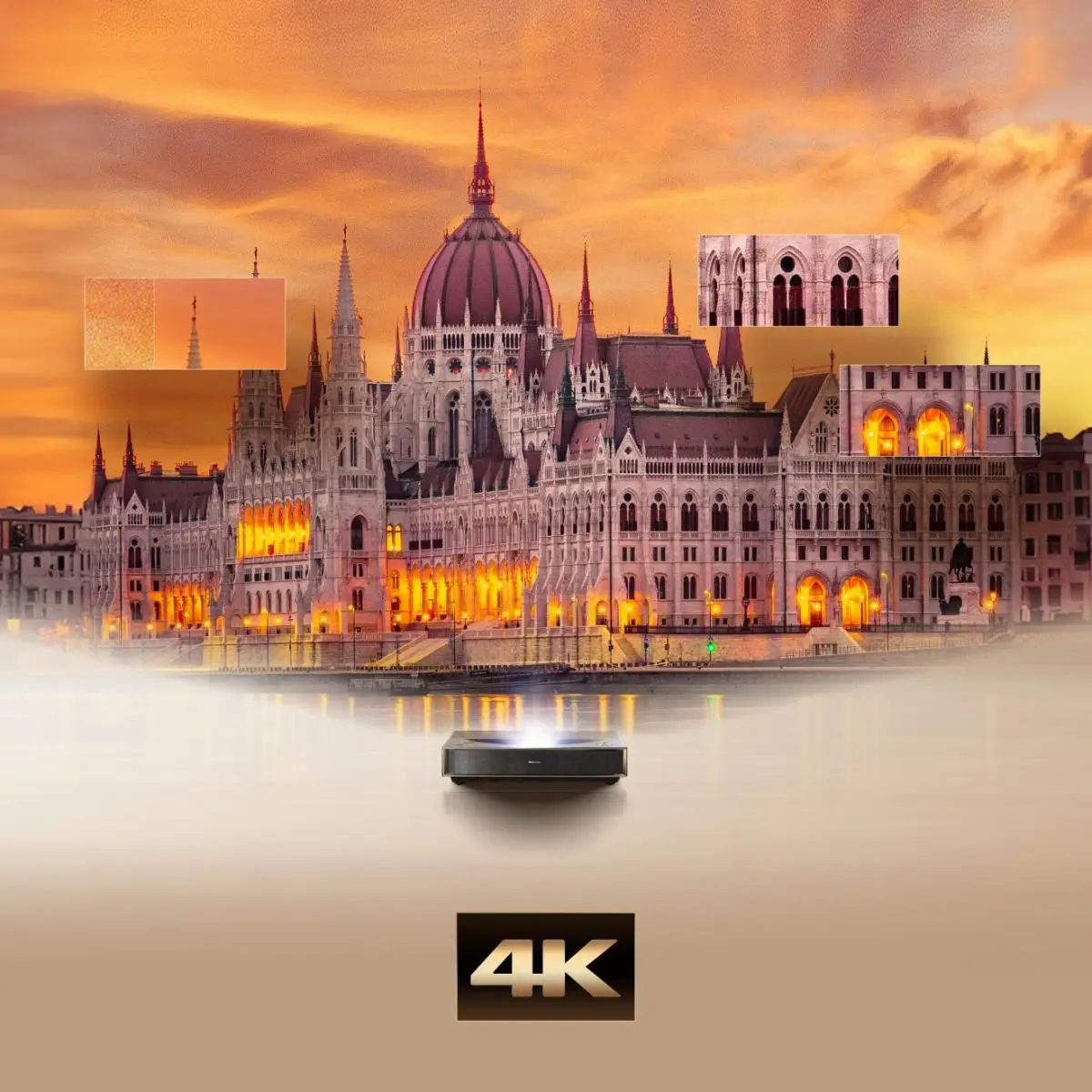 4K Smart Laser Cinema PT1 80"-120"4K Ultra HD 3840x2160 60 Hz 16:9 3000:1 ≤ 30 ms