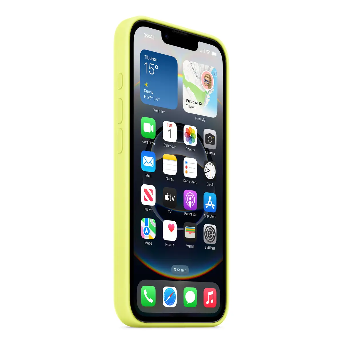 Apple iPhone 16e Silicone Case Neon Yellow