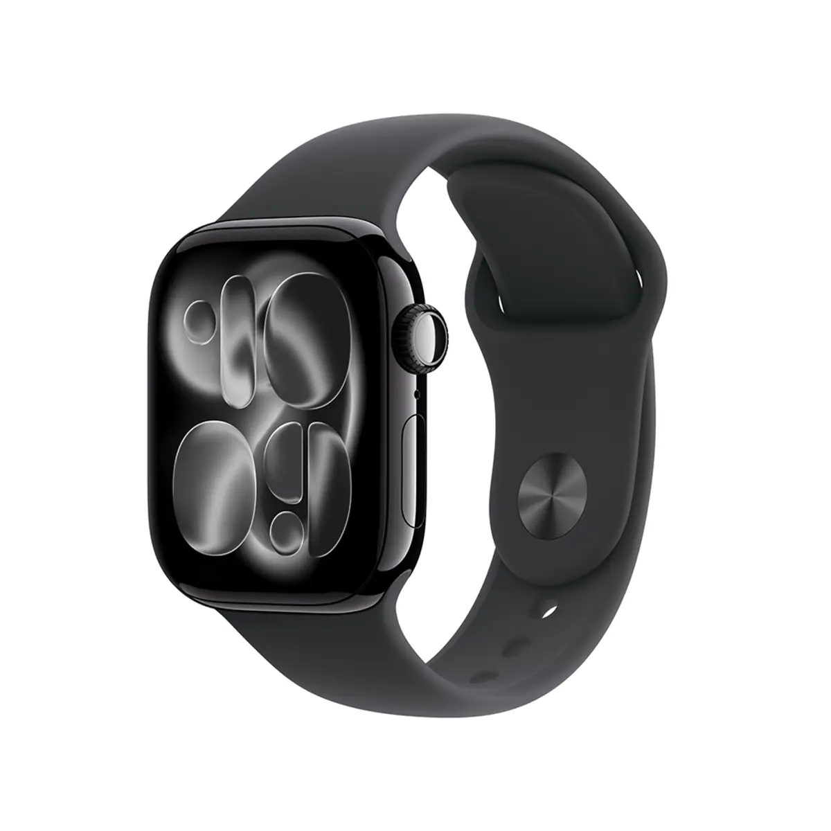 Apple Watch Series 11 GPS + Cellular 46mm Jet Black Aluminium Case with Black Sport Band M/L