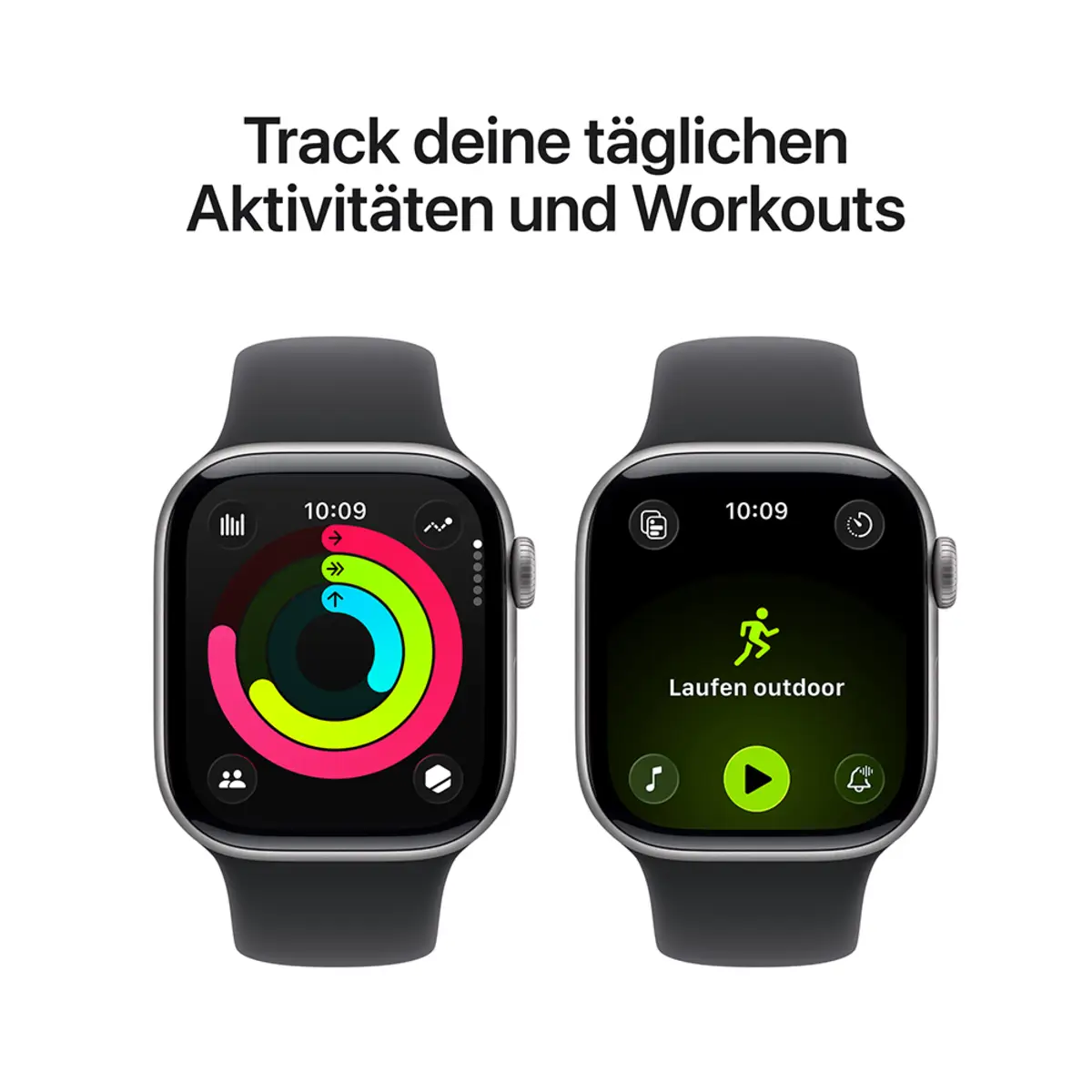 Apple Watch Series 11 GPS 46mm Space Grey Aluminium Case with Black Sport Band M/L