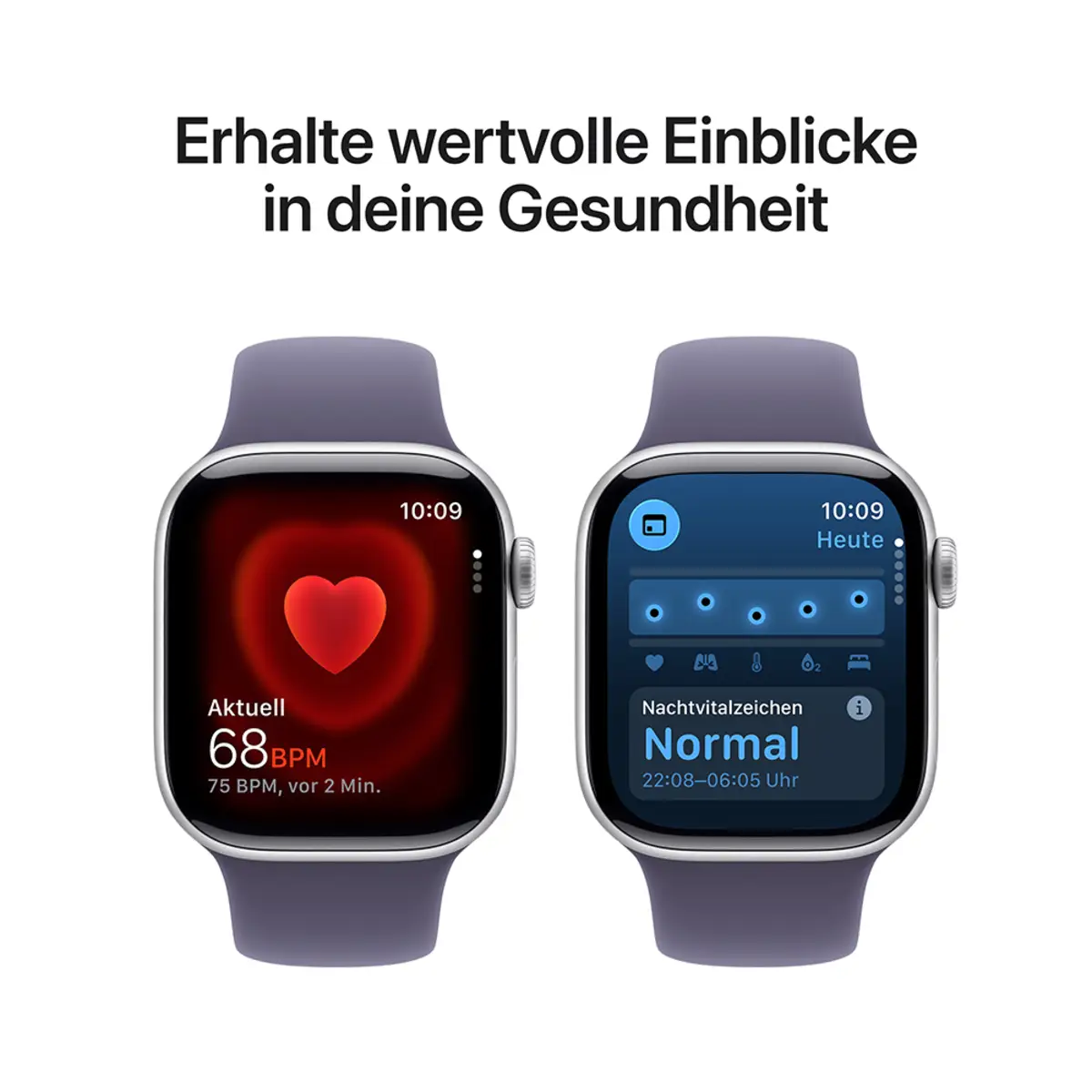 Apple Watch Series 11 GPS 42mm Silver Aluminium Case with Purple Fog Sport Band S/M