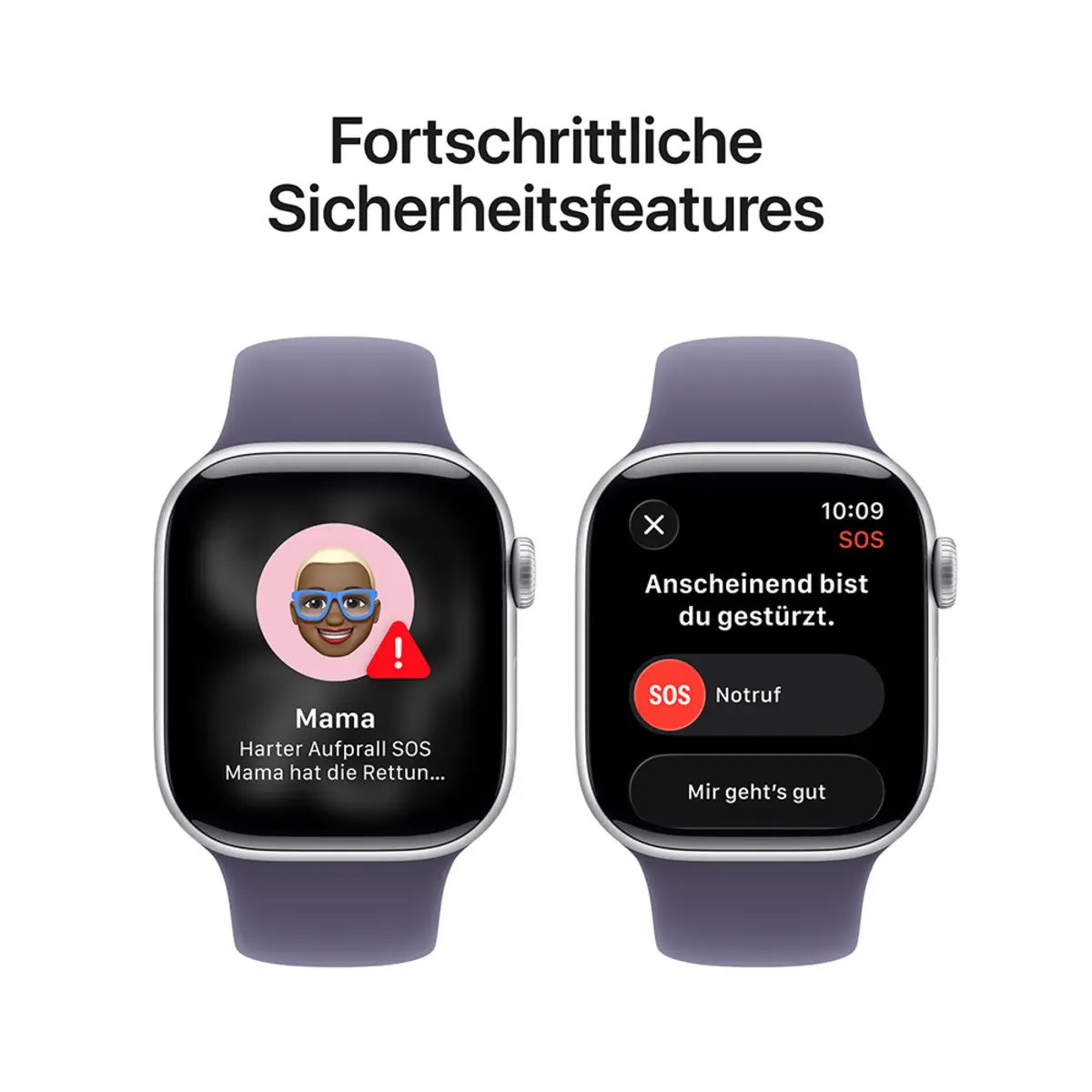 Apple Watch Series 11 GPS + Cellular 46mm Silver Aluminium Case with Purple Fog Sport Band M/L
