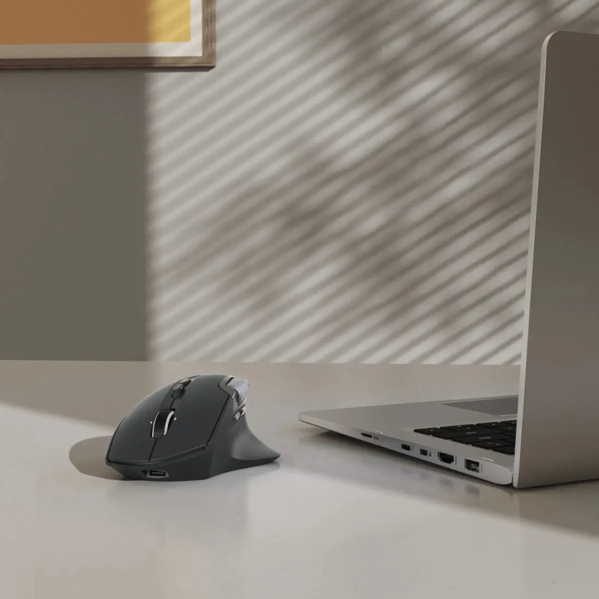 Multi-Device-Maus "WM-900", ergonomisch, Funk/Bluetooth®, Akku, RGB, SW