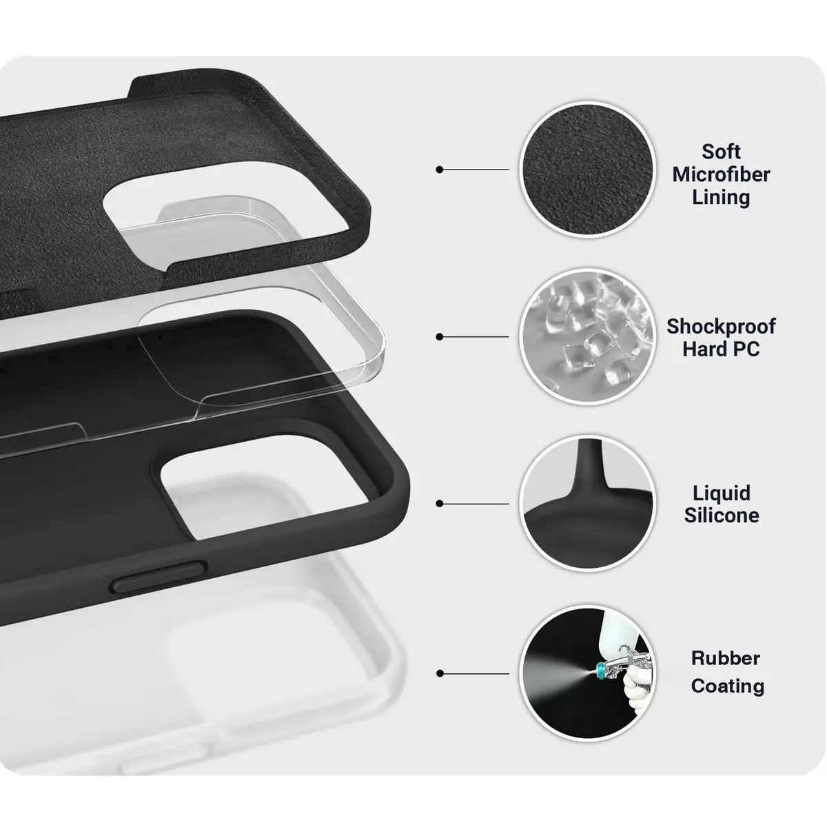 eSTUFF ES67150058 Handy-Schutzhülle 17,5 cm (6.9") Cover Schwarz