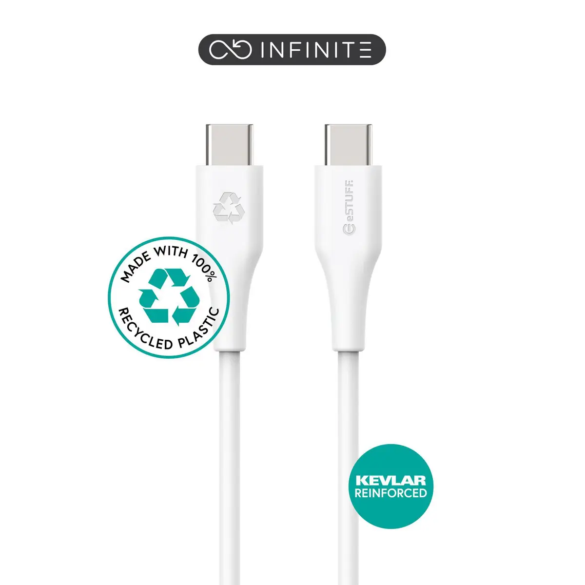 USB-C to USB-C Kabel Weiß 3m