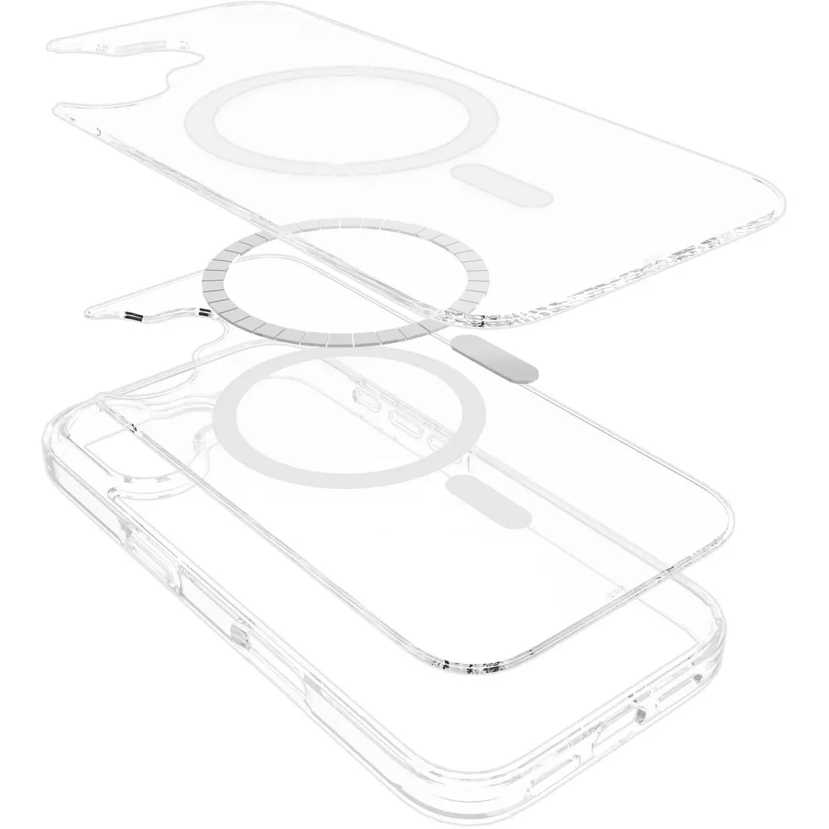 eSTUFF iPhone 17 INFINITE OSLO Magnetic Hybrid Cover - Transparent