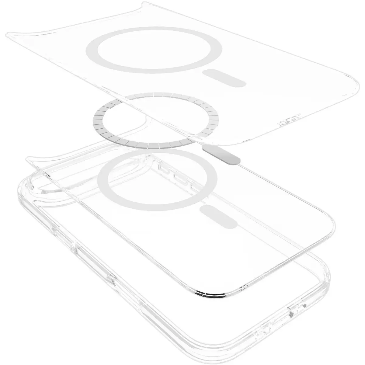 eSTUFF iPhone Air INFINITE OSLO Magnetic Hybrid Cover - Transparent