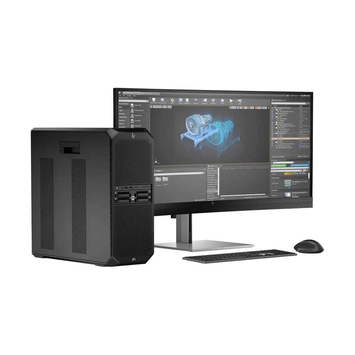 HP Workstation Z6 G5 A Tower Ryzen ThreadRipper PRO 7955WX 64GB 2000GB SSD Tastatur: Deutsch Windows 11 Pro