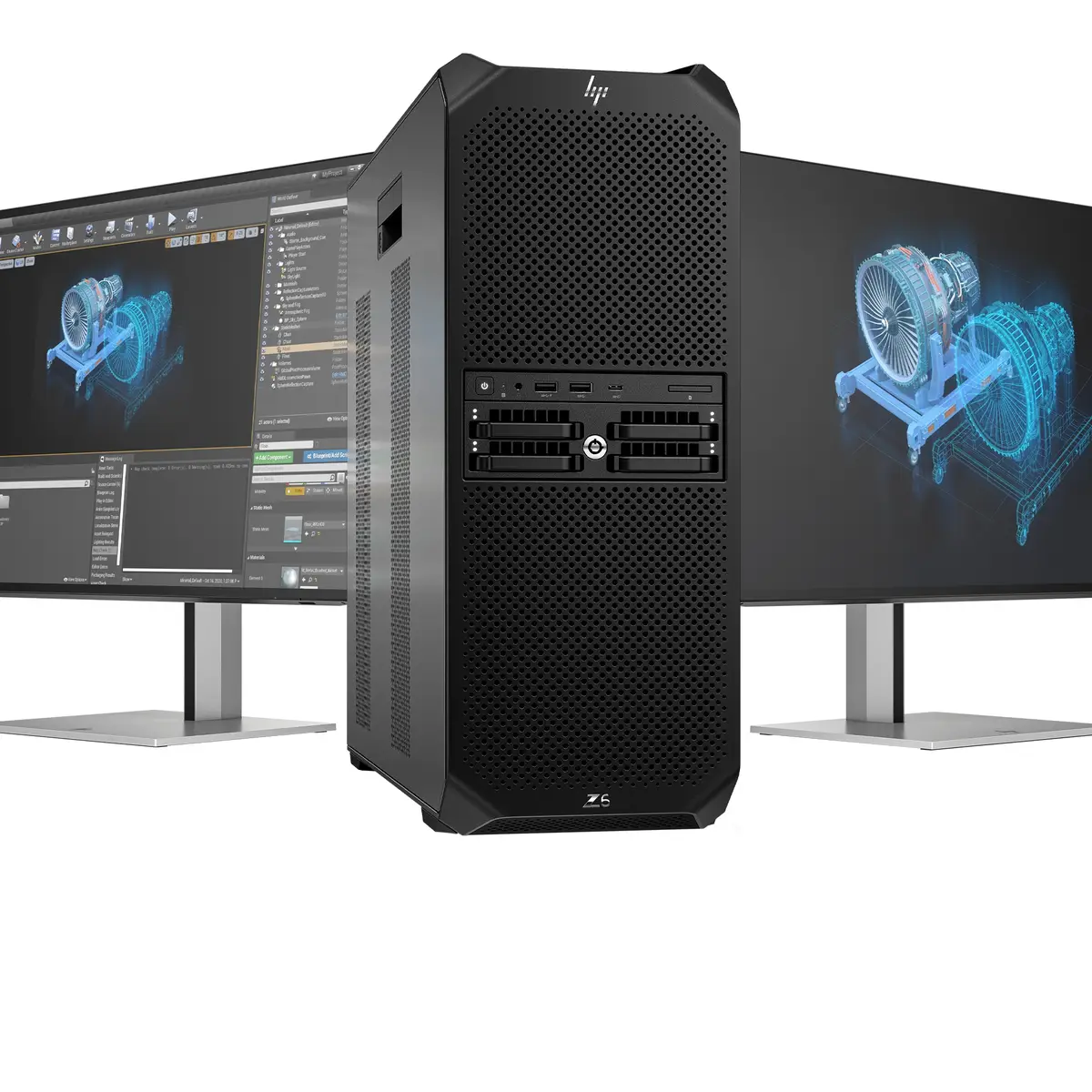 HP Workstation Z6 G5 A Tower Ryzen ThreadRipper PRO 7955WX 64GB 2000GB SSD Tastatur: Deutsch Windows 11 Pro