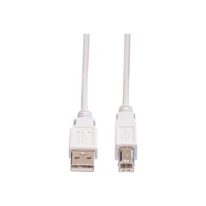 USB2.0 Anschlußkabel A auf B Stecker/Stecker (Kabel Hub-Gerät) 1,8m beige
