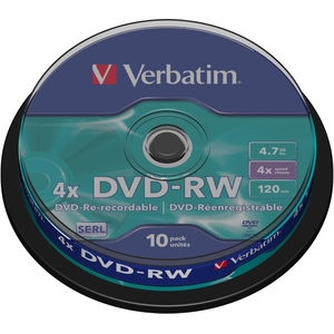 DVD-RW 4,7GB 4x Spindel 10er Pack