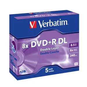 DVD+R 8x Double Layer 8,5 GB JewelCase 5 Stück DVD+R 8x Double Layer 8,5 GB JewelCase 5 Stück