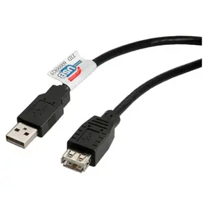 USB2.0 cable Typ A ST/BU shielded 1,8m black USB2.0 cable Typ A ST/BU shielded 1,8m black