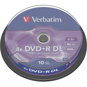 DVD+R Double Layer 8,5GB 8x silber 10er Spindel