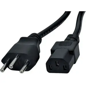 Netzkabel gerade Schweiz 3-Pin-Stecker schwarz 1,8m Netzkabel gerade Schweiz 3-Pin-Stecker schwarz 1,8m