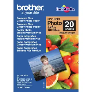 BP-71GP20 Fotopapier A6 20 Blatt 190g/qm für MFC-6490CW BP-71GP20 Fotopapier A6 20 Blatt 190g/qm für MFC-6490CW
