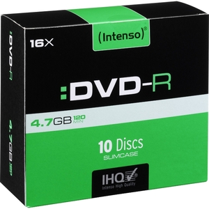 1x10  DVD-R 4,7GB 16x Speed, Slimcase