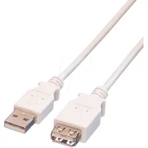 USB2.0 cable plug A/socket A grey 3m USB2.0 cable plug A/socket A grey 3m