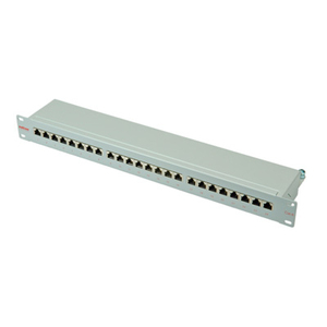 Patch Panel 48,3cm (19'') Cat.6 EIA/TIA 24-Port geschirmt grau