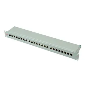 Patch Panel 48,3cm (19'') Cat.6 EIA/TIA 24-Port geschirmt grau Patch Panel 48,3cm (19'') Cat.6 EIA/TIA 24-Port geschirmt grau