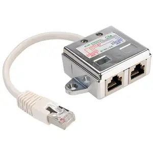 T-Adapter 1xRJ-45/2xRJ-45 STP Cat5e T-Adapter 1xRJ-45/2xRJ-45 STP Cat5e