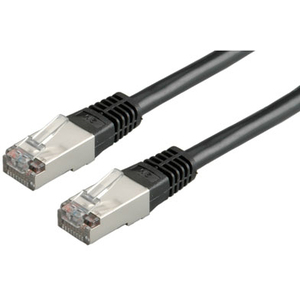 Patch cable RJ-45 S/FTP Cat6 black 15m