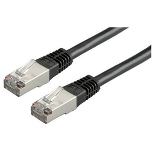 Patch cable RJ-45 S/FTP Cat6 black 1m