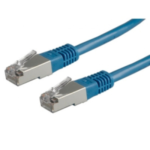 Patch cable RJ-45 S/FTP Cat5e blue 0,5m