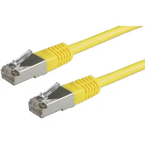Patch cable RJ-45 S/FTP Cat5e yellow 1m Patch cable RJ-45 S/FTP Cat5e yellow 1m