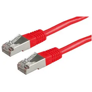 Patch cable RJ-45 S/FTP Cat5e red 1m Patch cable RJ-45 S/FTP Cat5e red 1m