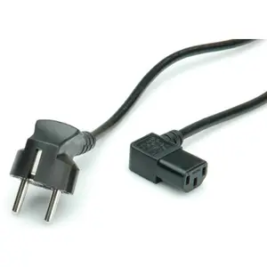 Netzkabel, abgewinkelte IEC-Buchse schwarz 1,8m Netzkabel, abgewinkelte IEC-Buchse schwarz 1,8m