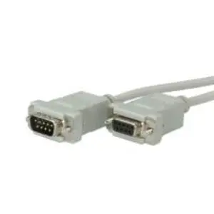 RS232 cable plug/socket D-Sub 9/9-pol. grey 3m RS232 cable plug/socket D-Sub 9/9-pol. grey 3m