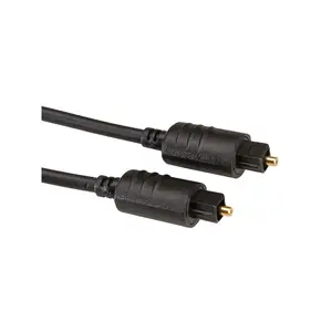 Fiber-cable Toslink plug/Stcker black 1m Fiber-cable Toslink plug/Stcker black 1m