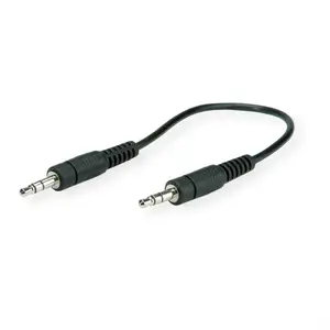 3,5mm connection cable plug/plug black 0,2m 3,5mm connection cable plug/plug black 0,2m
