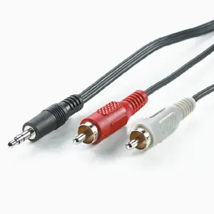 Audiocable Mini-Phone Stereo 3,5mm - 2xRCA plug/plug black 1,5m Audiocable Mini-Phone Stereo 3,5mm - 2xRCA plug/plug black 1,5m