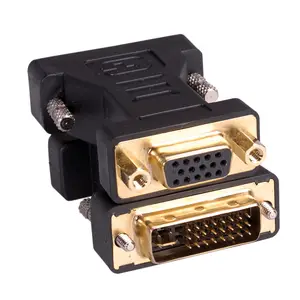 DVI auf VGA Adapter Stecker/Buchse Schwarz DVI auf VGA Adapter Stecker/Buchse Schwarz