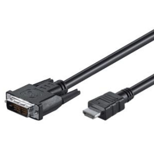 Kabel HDMI/DVI Stecker/Stecker Schwarz 3m