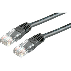 Patch cable RJ-45 U/UTP Cat6 black 0,3m