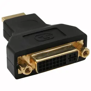 HDMI zu DVI-D Adapter Stecker/Buchse goldene Kontakte Schwarz HDMI zu DVI-D Adapter Stecker/Buchse goldene Kontakte Schwarz